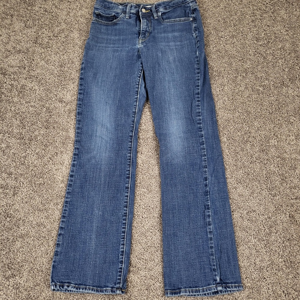 Levis 315 Shaping Bootcut Jeans Womens 30 Blue Distressed Medium Wash